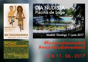Dia del Naturismo en Lago y ciclonudista en Madrid