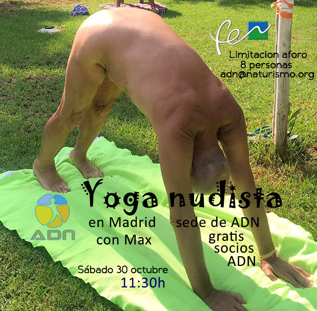 Yoga nudista en Madrid con ADN por Max.