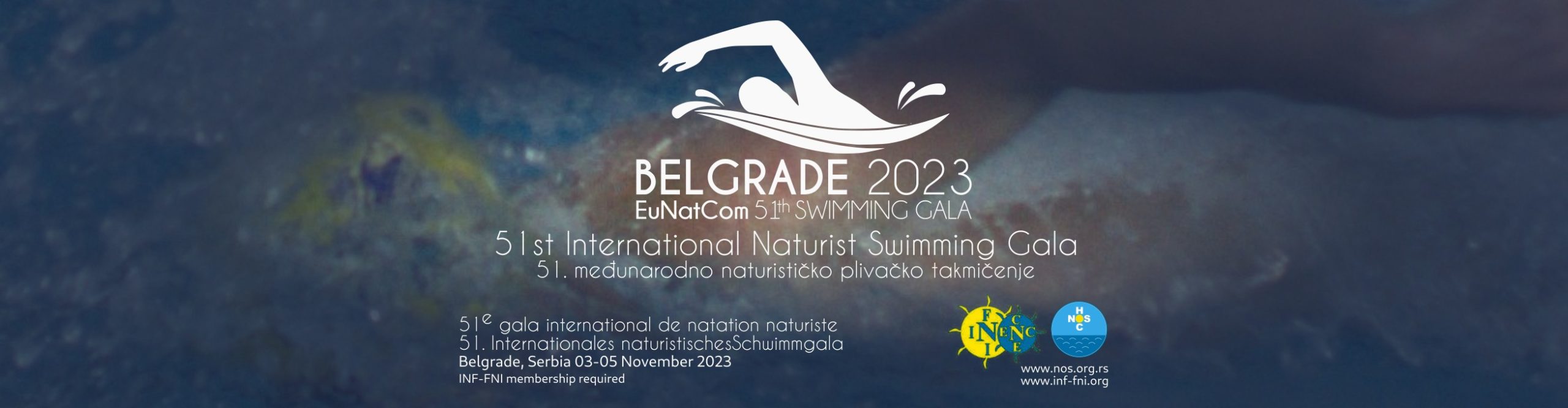 Gala de Natación Naurista/nudista 2023 Belgrado.
